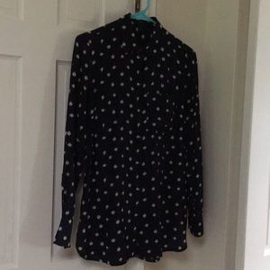 J crew size 2 100% silk clock blouse